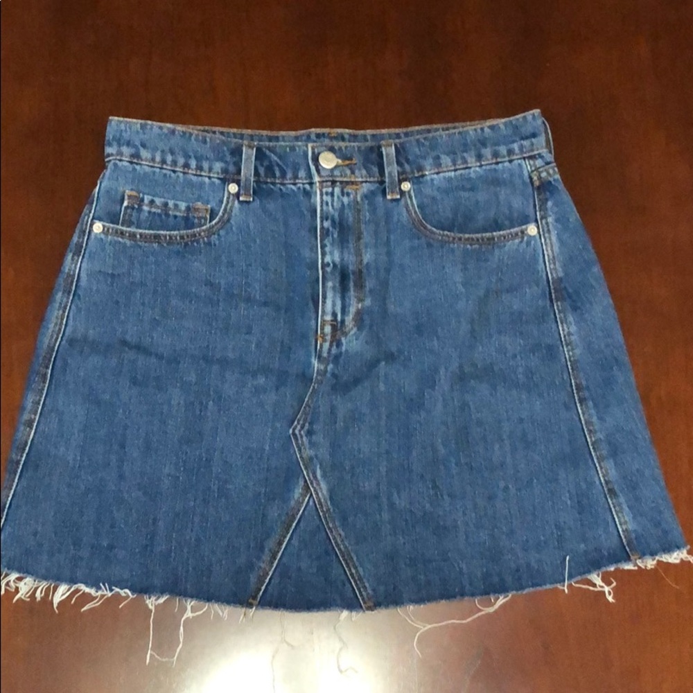 Distressed Jean Skirt